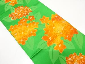 花模様織り出し　名古屋帯